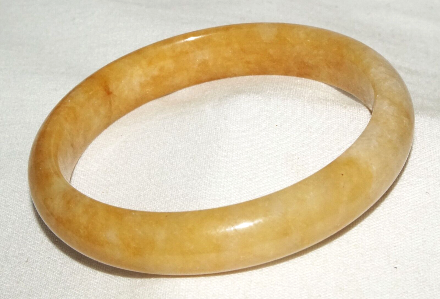 Vintage Chinese Attractive Yellow Jade Bangle Bracelet (InS)#L3