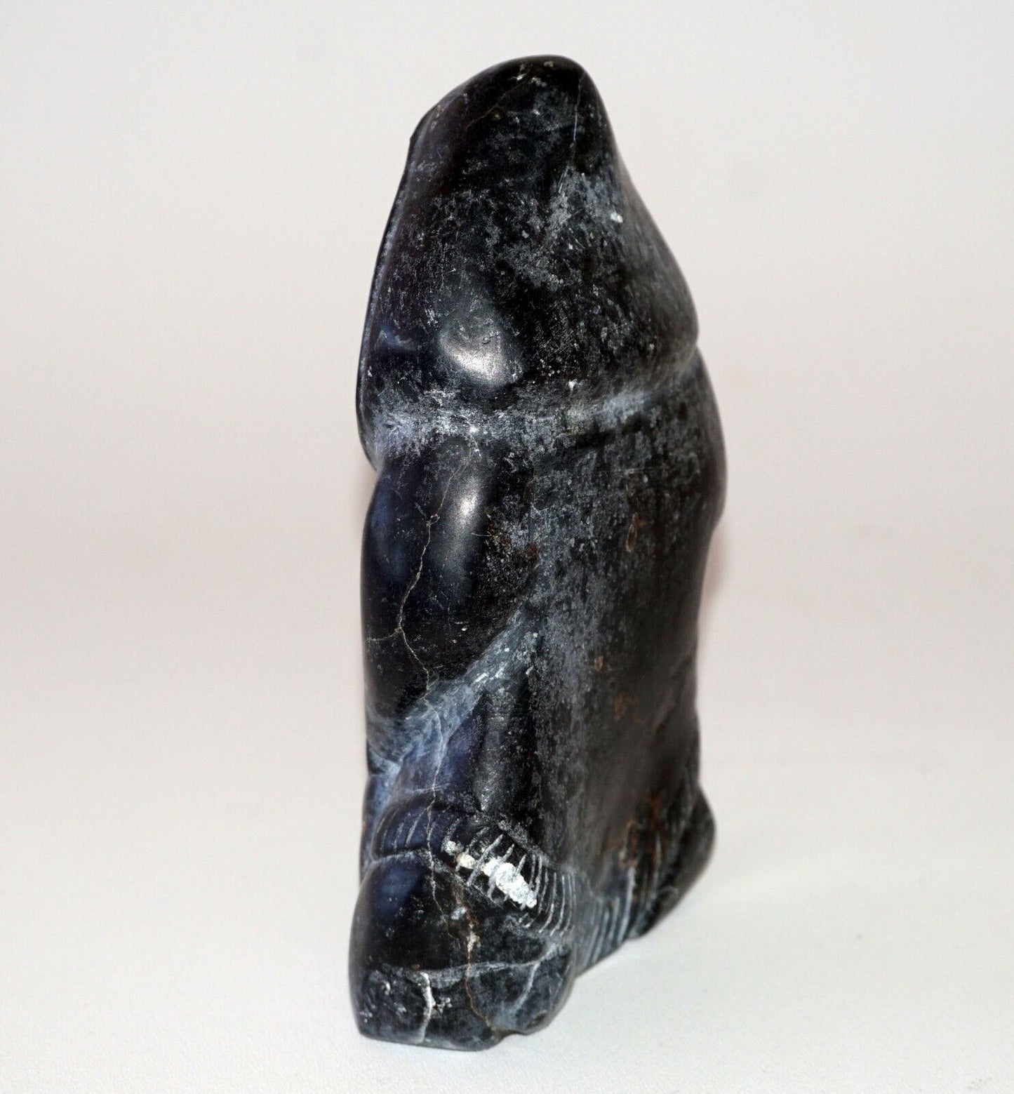 1970s Inuit Eskimo Large Stone Carved Hunter Simeonie Weetaluktuk (b.1921) (Kor)