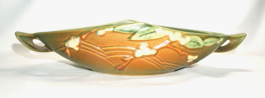 Vintage Roseville Pottery Snowberry Console Bowl -Shape 1BL2-10 Fern Green (NeW)