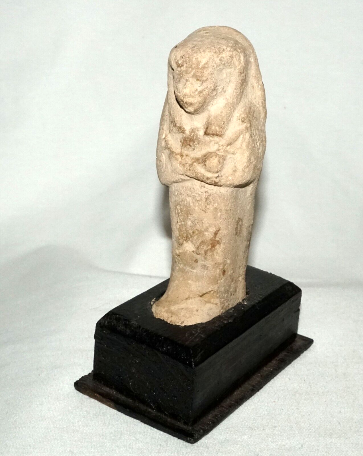 1000BC Egyptian Ushabti Clay Figure on Stand Luxor, Nile 20th Dynasty (RoT)