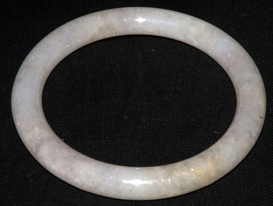 Vintage Chinese Pale Gray Lavender Jadeite Jade Bangle Bracelet (LeS) B60