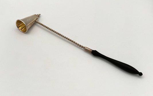 Vintage American Sterling Silver w Ebony Handle Candle Snuffer (WeP)